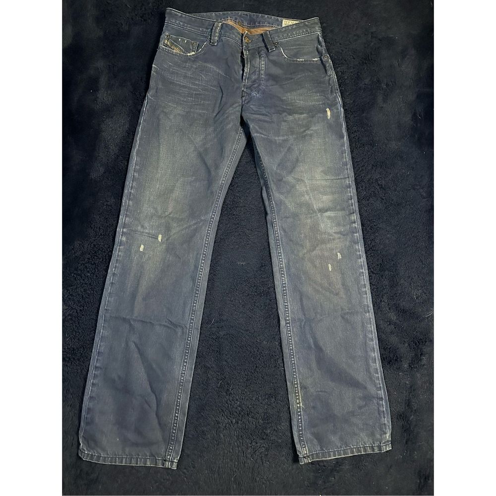 Diesel Larkee Classic Straight Factory Rip Dark Jeans Sz 31x32 B11